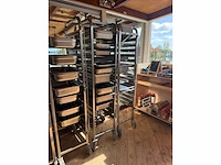 Regaalwagen met gastronormbakken en deksels (4x) - afbeelding 5 van  6