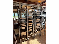 Regaalwagen met gastronormbakken en deksels (4x) - afbeelding 6 van  6