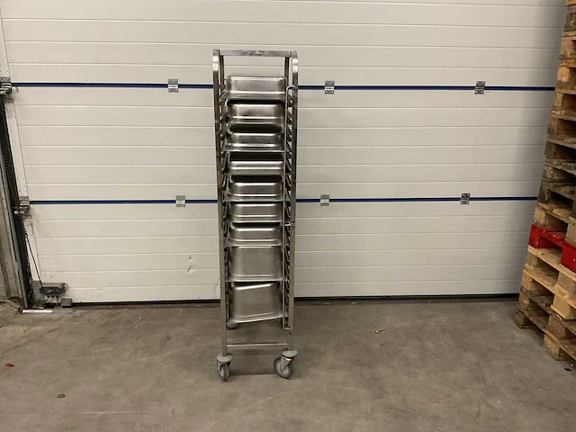 Regaalwagen met gn bakken - afbeelding 1 van  4