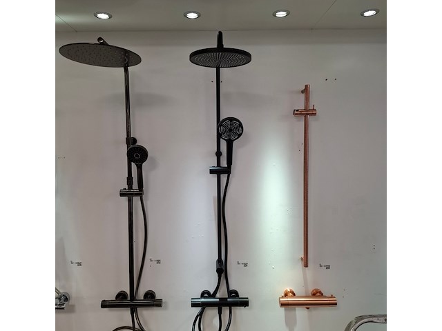 Regendouche wd, black, mat zwart - afbeelding 1 van  10