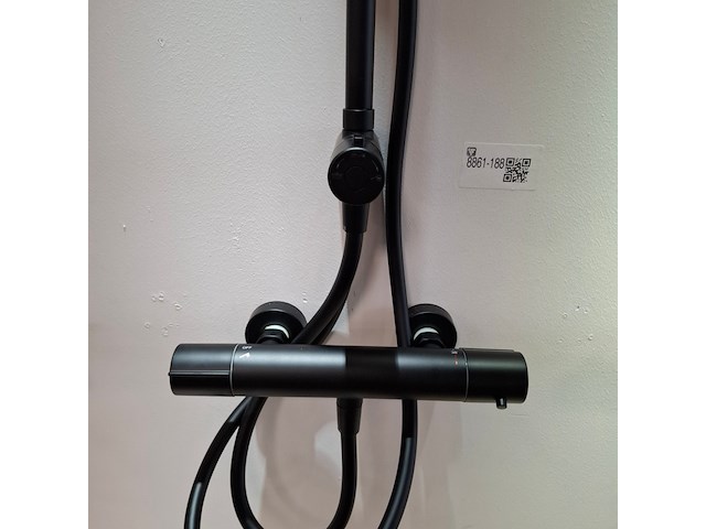 Regendouche wd, black, mat zwart - afbeelding 8 van  10