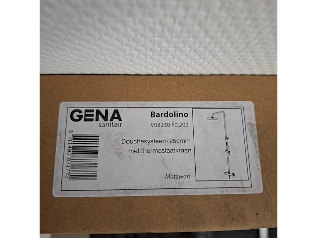 Regendoucheset gena, bardolino, mat zwart - afbeelding 2 van  11