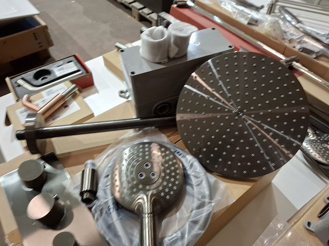 Regendoucheset inbouw, gun metal - afbeelding 3 van  10