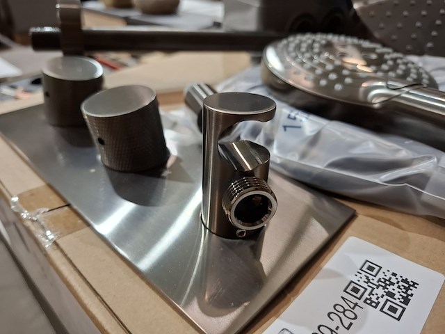 Regendoucheset inbouw, gun metal - afbeelding 7 van  10