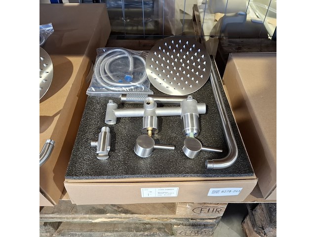 Regendoucheset, inbouw, rvs geborsteld - afbeelding 1 van  3