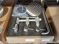 Regendoucheset, inbouw, rvs geborsteld - afbeelding 1 van  3