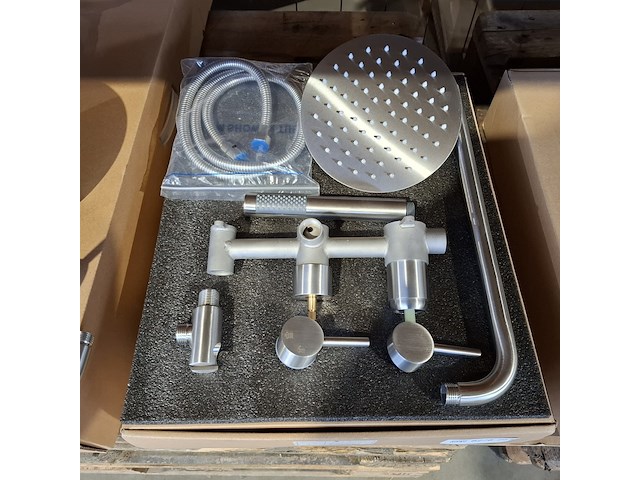 Regendoucheset, inbouw, rvs geborsteld - afbeelding 2 van  3