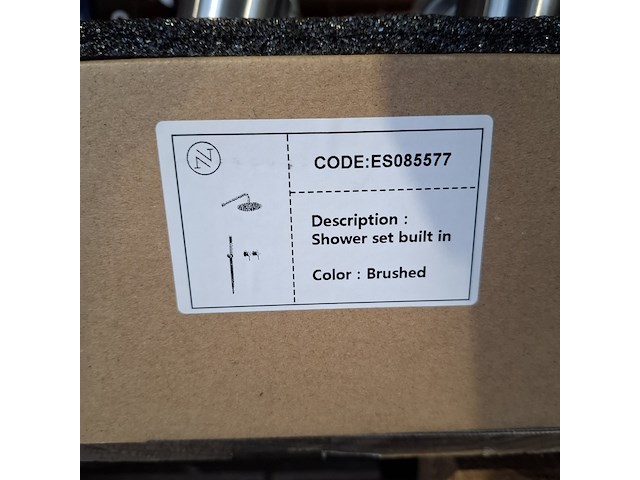 Regendoucheset, inbouw, rvs geborsteld - afbeelding 3 van  3