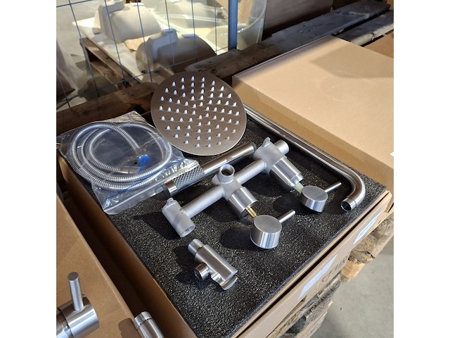 Regendoucheset, inbouw, rvs geborsteld - afbeelding 2 van  4