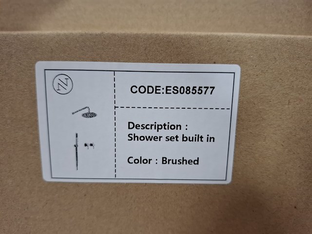 Regendoucheset inbouw, rvs geborsteld - afbeelding 7 van  7