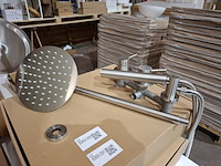 Regendoucheset inbouw, rvs geborsteld - afbeelding 1 van  7