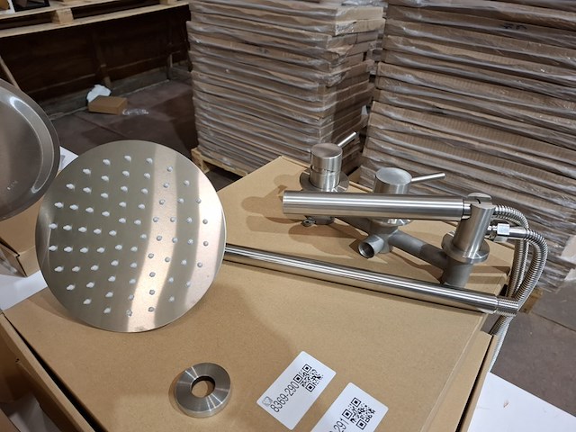 Regendoucheset inbouw, rvs geborsteld - afbeelding 2 van  7