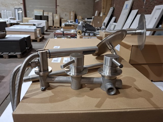 Regendoucheset inbouw, rvs geborsteld - afbeelding 3 van  7