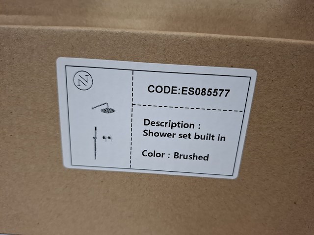 Regendoucheset inbouw, rvs geborsteld - afbeelding 7 van  7