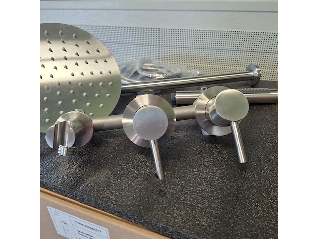 Regendoucheset inbouw, rvs geborsteld - afbeelding 2 van  9