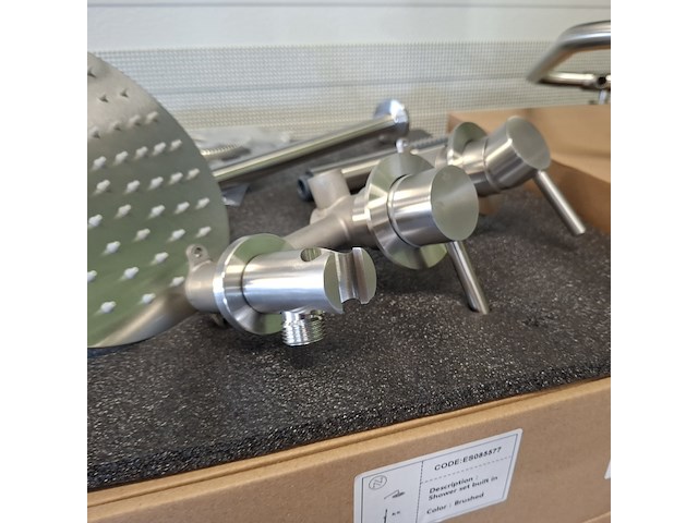 Regendoucheset inbouw, rvs geborsteld - afbeelding 3 van  9