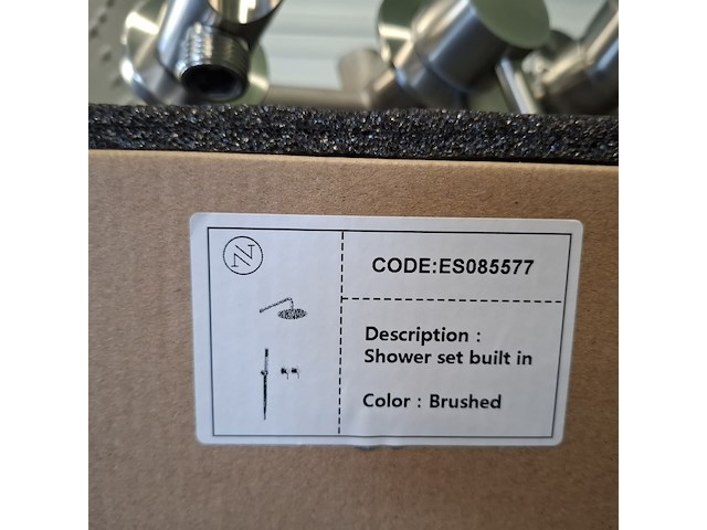 Regendoucheset inbouw, rvs geborsteld - afbeelding 9 van  9