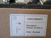Regendoucheset inbouw, rvs geborsteld - afbeelding 9 van  9