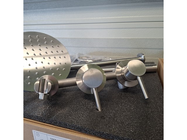 Regendoucheset inbouw, rvs geborsteld - afbeelding 3 van  10