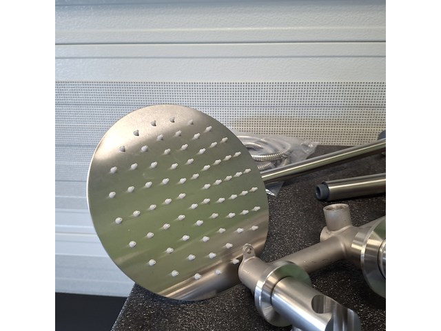 Regendoucheset inbouw, rvs geborsteld - afbeelding 9 van  10