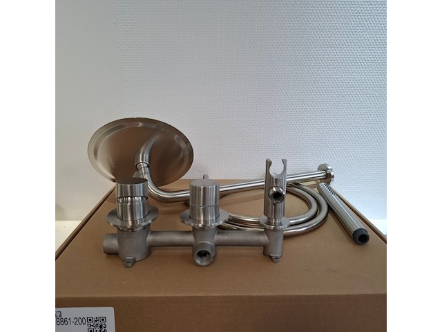 Regendoucheset inbouw, rvs geborsteld - afbeelding 1 van  8