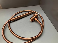 Regendoucheset koper met wandarm staaf handdouche slang en houder - afbeelding 10 van  11