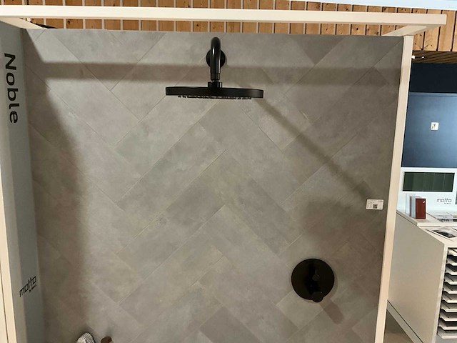 Regendoucheset mat zwart - afbeelding 1 van  6