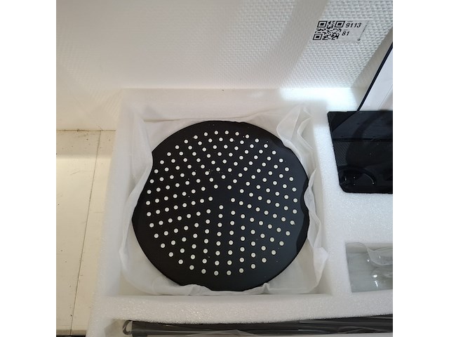 Regendoucheset met plateau sanisplash, mat zwart - afbeelding 2 van  6