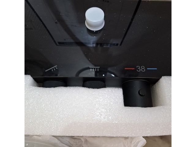 Regendoucheset met plateau sanisplash, mat zwart - afbeelding 4 van  6