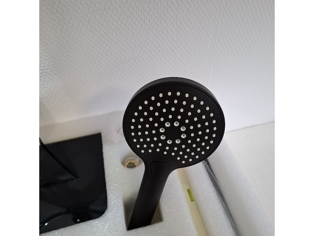 Regendoucheset met plateau sanisplash, mat zwart - afbeelding 5 van  6