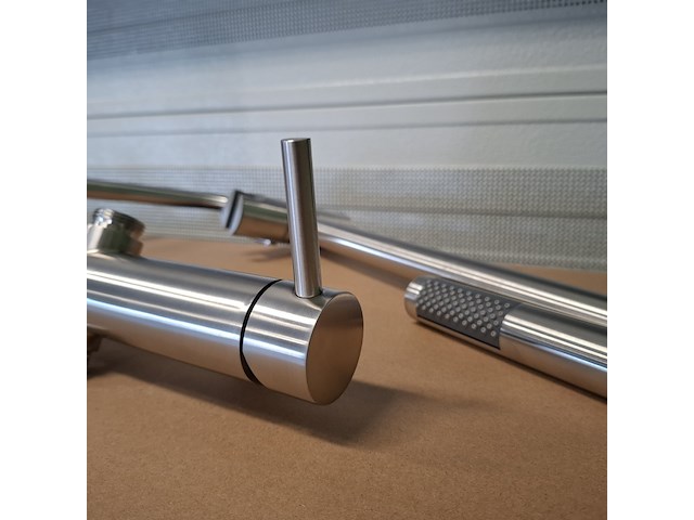 Regendoucheset opbouw, rvs geborsteld - afbeelding 4 van  7