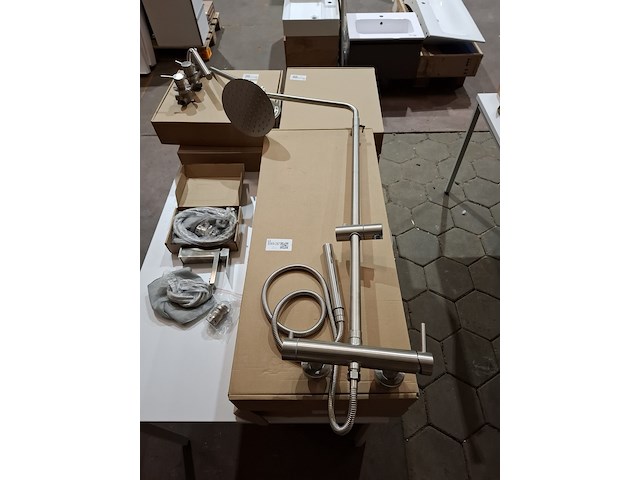 Regendoucheset opbouw, rvs - afbeelding 1 van  10
