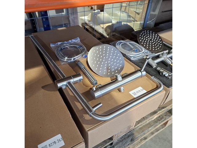 Regendoucheset, rvs geborsteld - afbeelding 1 van  4