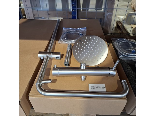 Regendoucheset, rvs geborsteld - afbeelding 2 van  4