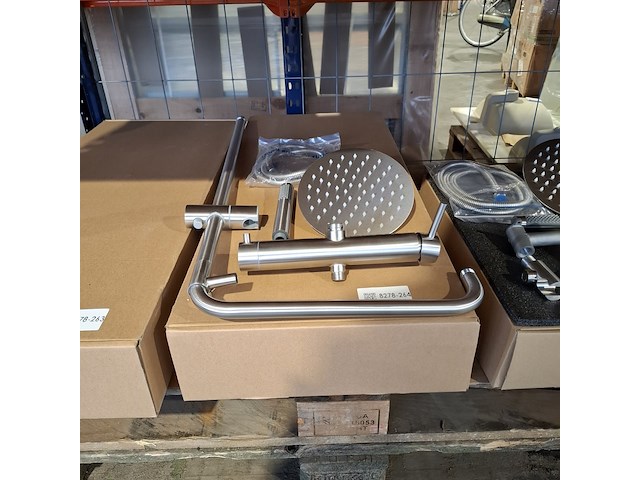 Regendoucheset, rvs geborsteld - afbeelding 1 van  3