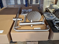 Regendoucheset, rvs geborsteld - afbeelding 1 van  3