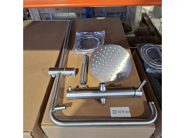 Regendoucheset, rvs geborsteld - afbeelding 2 van  3