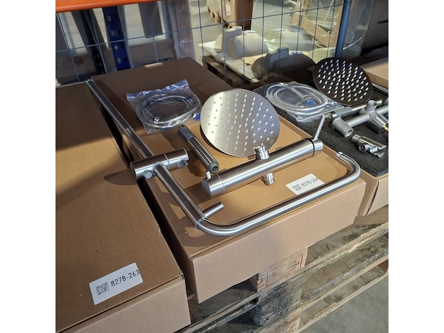 Regendoucheset, rvs geborsteld - afbeelding 3 van  3