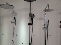 Regendoucheset sanisplash, mat zwart - afbeelding 4 van  11