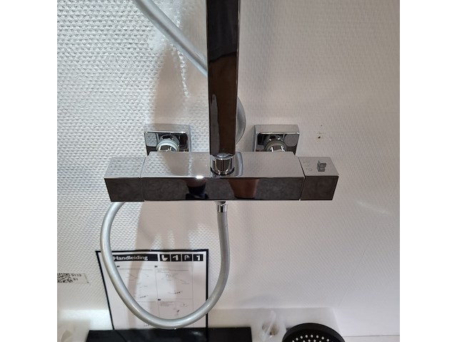 Regendoucheset sanisplash, squaro, chroom - afbeelding 9 van  10