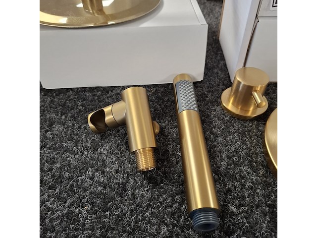 Regendoucheset, xenz, duero high flow, goud geborsteld - afbeelding 4 van  8