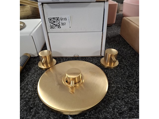 Regendoucheset, xenz, duero high flow, goud geborsteld - afbeelding 5 van  8