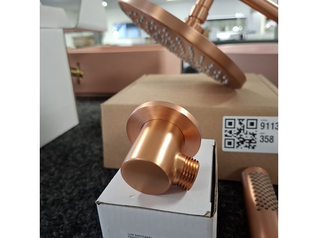 Regendoucheset, xenz, duero high flow, oud koper - afbeelding 4 van  9