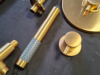 Regendoucheset xenz, duero highflow, goud geborsteld - afbeelding 5 van  6
