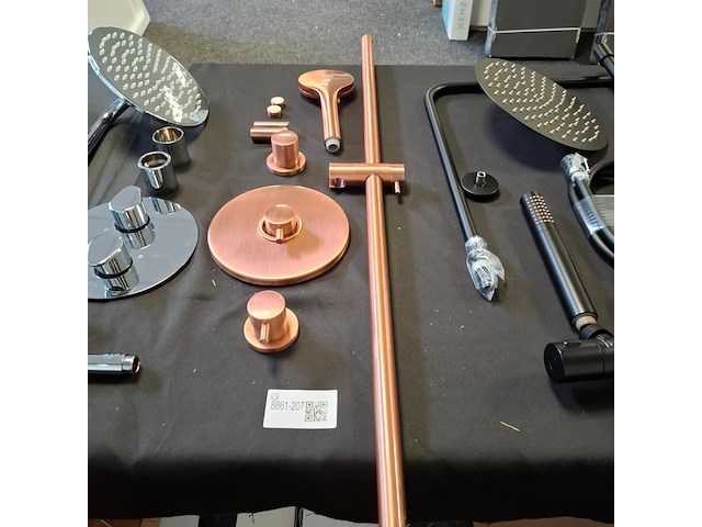 Regendoucheset xenz, duero highflow, oud koper - afbeelding 1 van  4