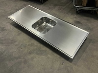 Reginox 151,5x60cm rvs oak blad wafel - afbeelding 1 van  4