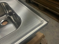 Reginox 171,5x60cm rvs oak rechts blad wafel - afbeelding 4 van  5