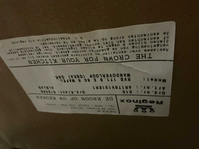 Reginox 171,5x60cm rvs oak rechts blad wafel - afbeelding 5 van  5