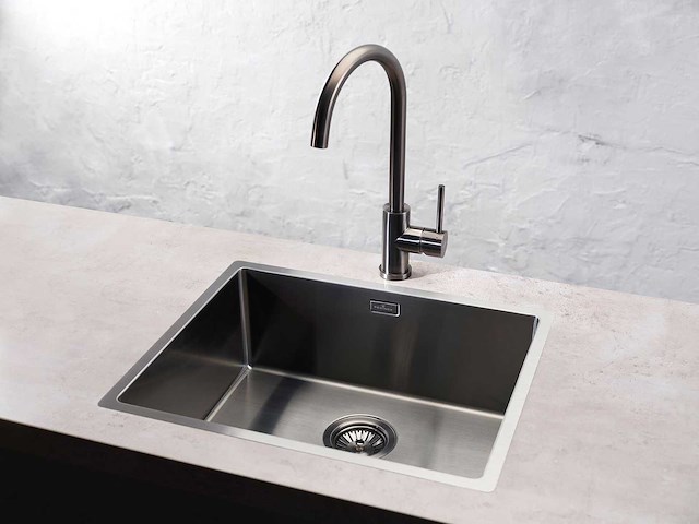 Reginox gun metal keukenspoelbak 44x44cm - afbeelding 1 van  3