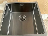 Reginox gun metal keukenspoelbak 44x44cm - afbeelding 2 van  3